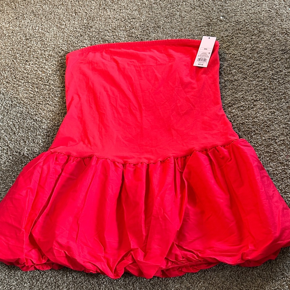 Wild Fable Vivid Red Strapless Mini Dress